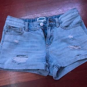 ripped jean shorts